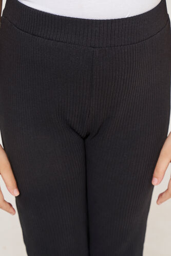 Black Floral Straight Bottom, Black, image 5